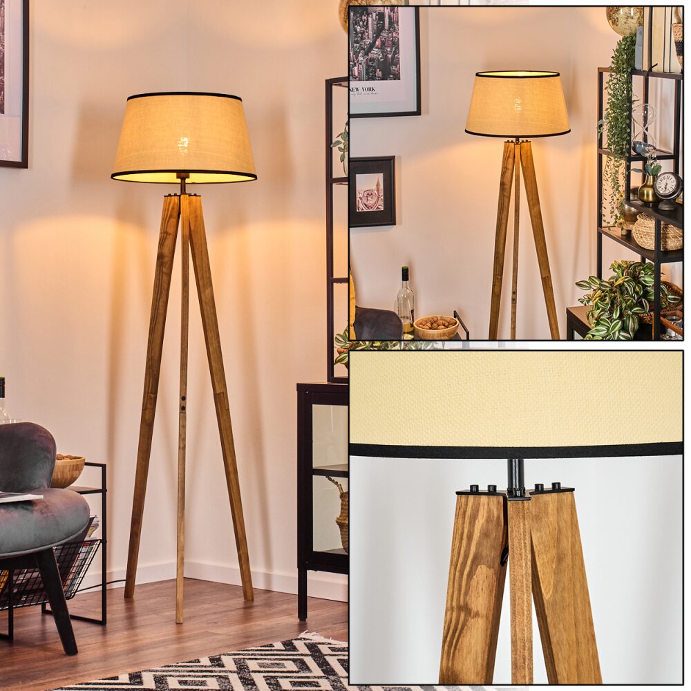 Chellas Lampadaire Écru, Noir, 1 lumière main product photo