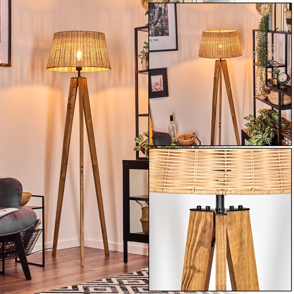 Cavaca Lampadaire Écru, Noir, 1 lumière main product photo