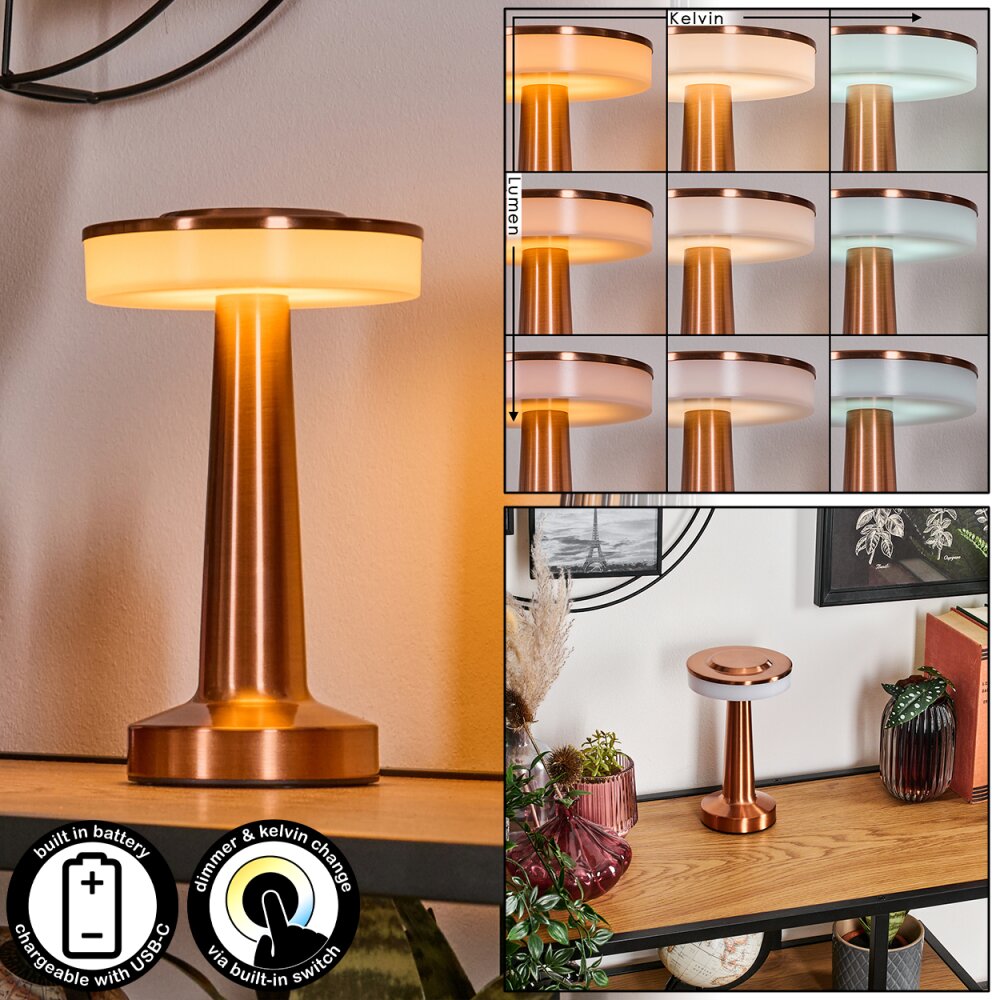 Myrby Lampe à poser LED Cuivre, 1 lumière main product photo