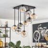 Gastor Plafonnier, Boule lumineuse Ambre, Clair, Fumé, 9 lumières