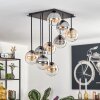 Gastor Plafonnier, Boule lumineuse Ambre, Clair, Fumé, 9 lumières