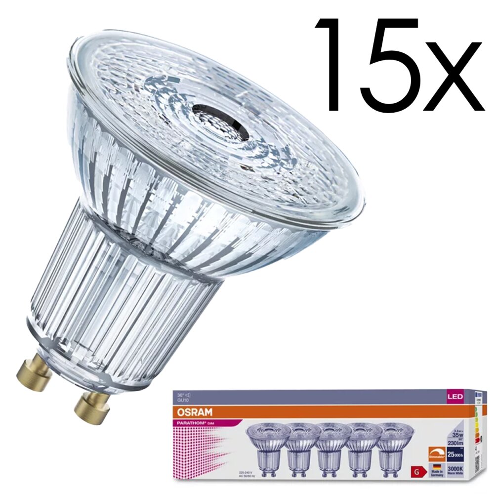 GU10 LED 3.4 Watt blanc chaud dimmable 230 Lumen main product photo