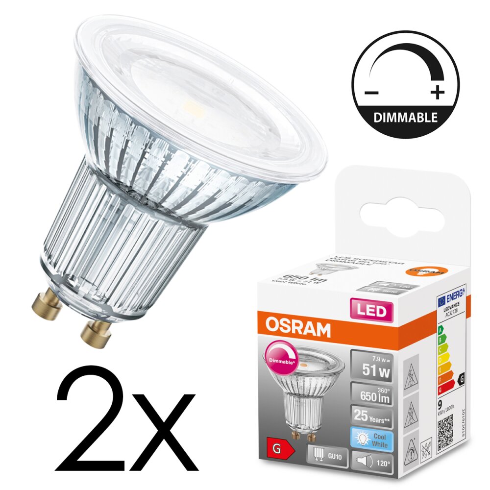 GU10 LED 7.9 Watt blanc neutre dimmable 650 Lumen main product photo