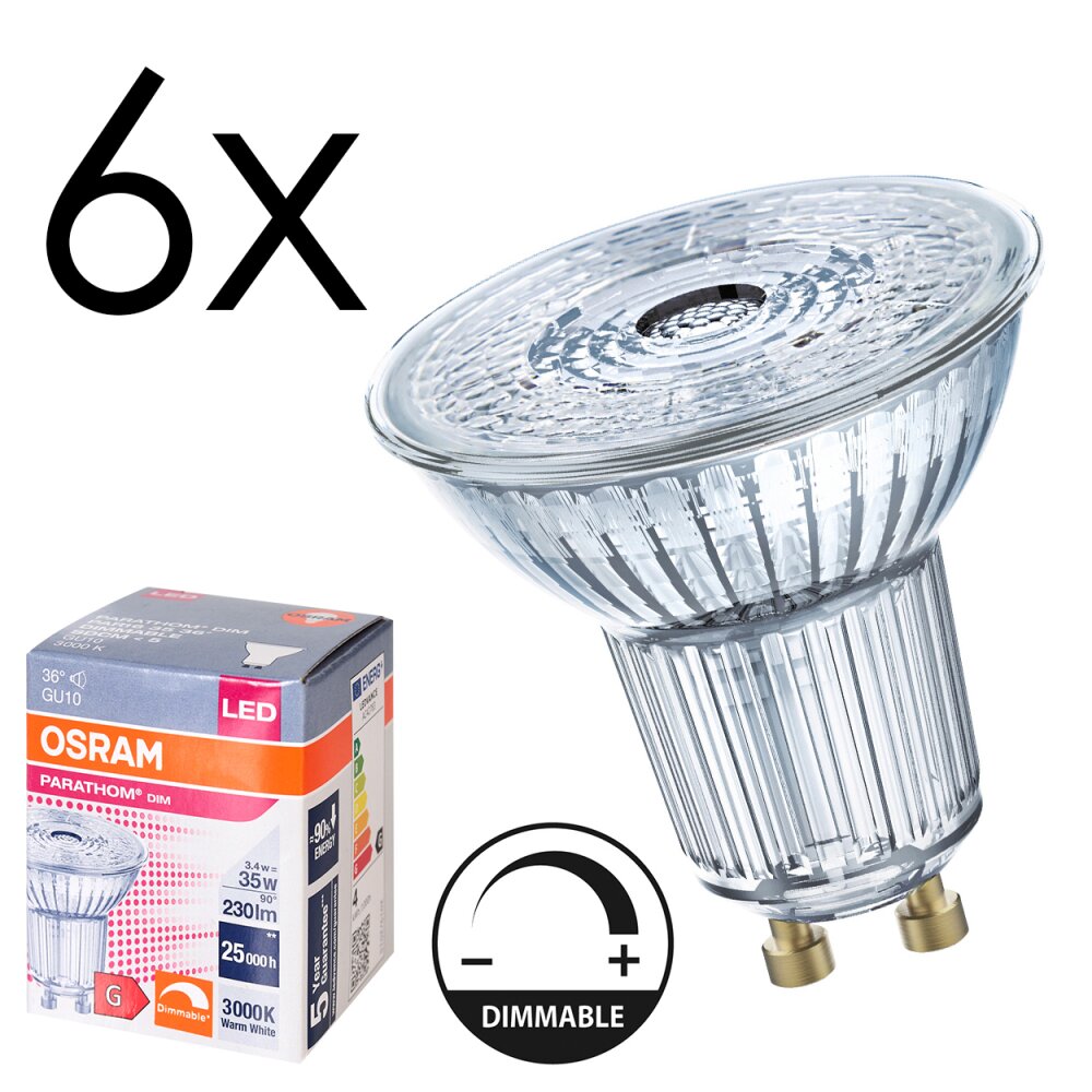 GU10 LED 3.4 Watt blanc chaud dimmable 230 Lumen main product photo