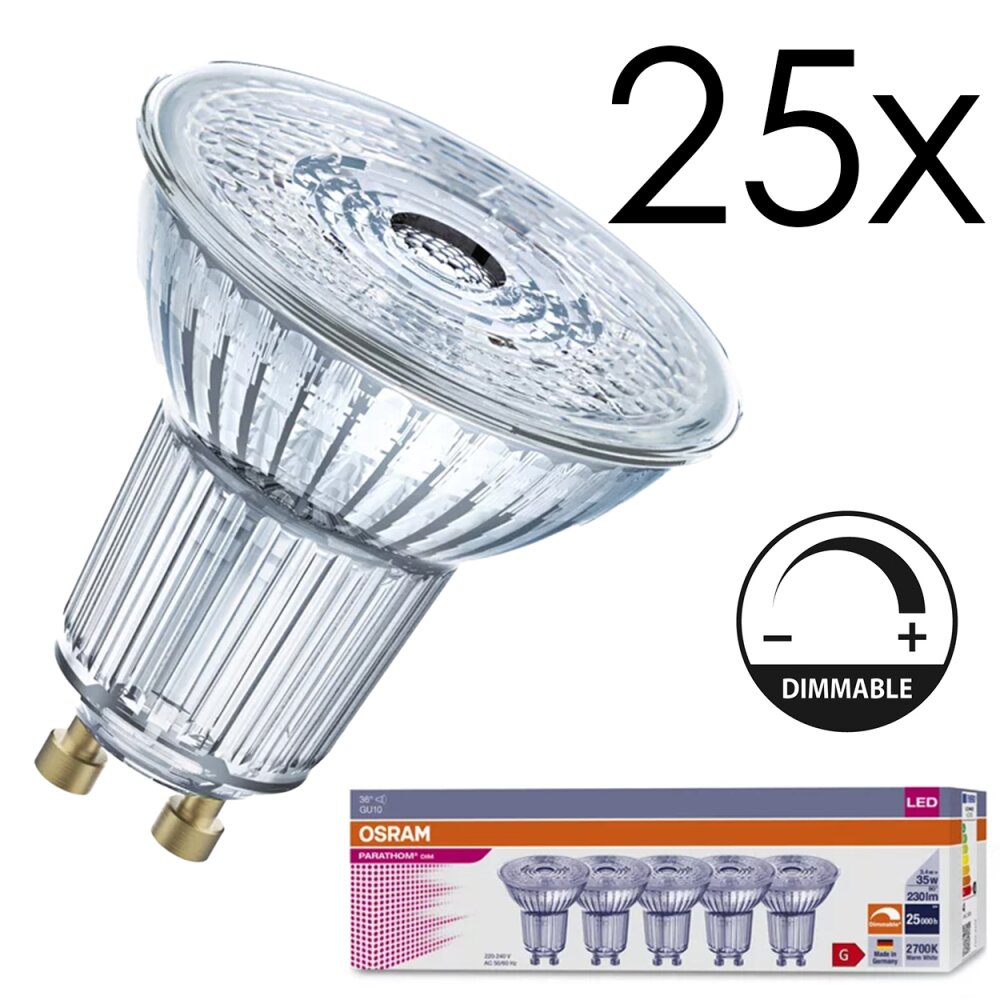 GU10 LED 3.4 Watt blanc chaud dimmable 230 Lumen main product photo