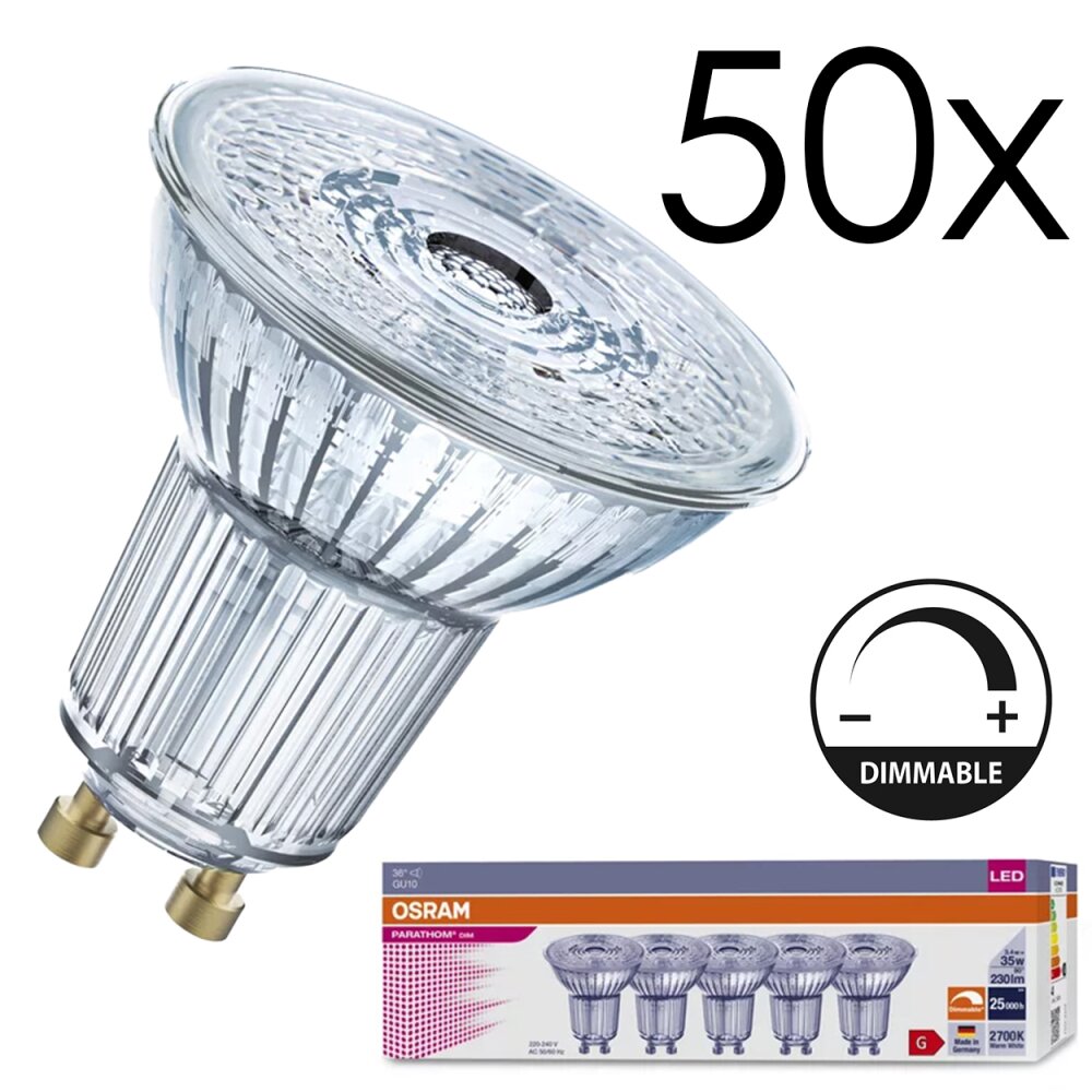 GU10 LED 3.4 Watt blanc chaud dimmable 230 Lumen main product photo