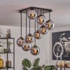 Gastor Plafonnier, Boule lumineuse Chrome, Fumé, 9 lumières