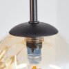 Chehalis Plafonnier, Boule lumineuse Ambre, Fumé, 9 lumières