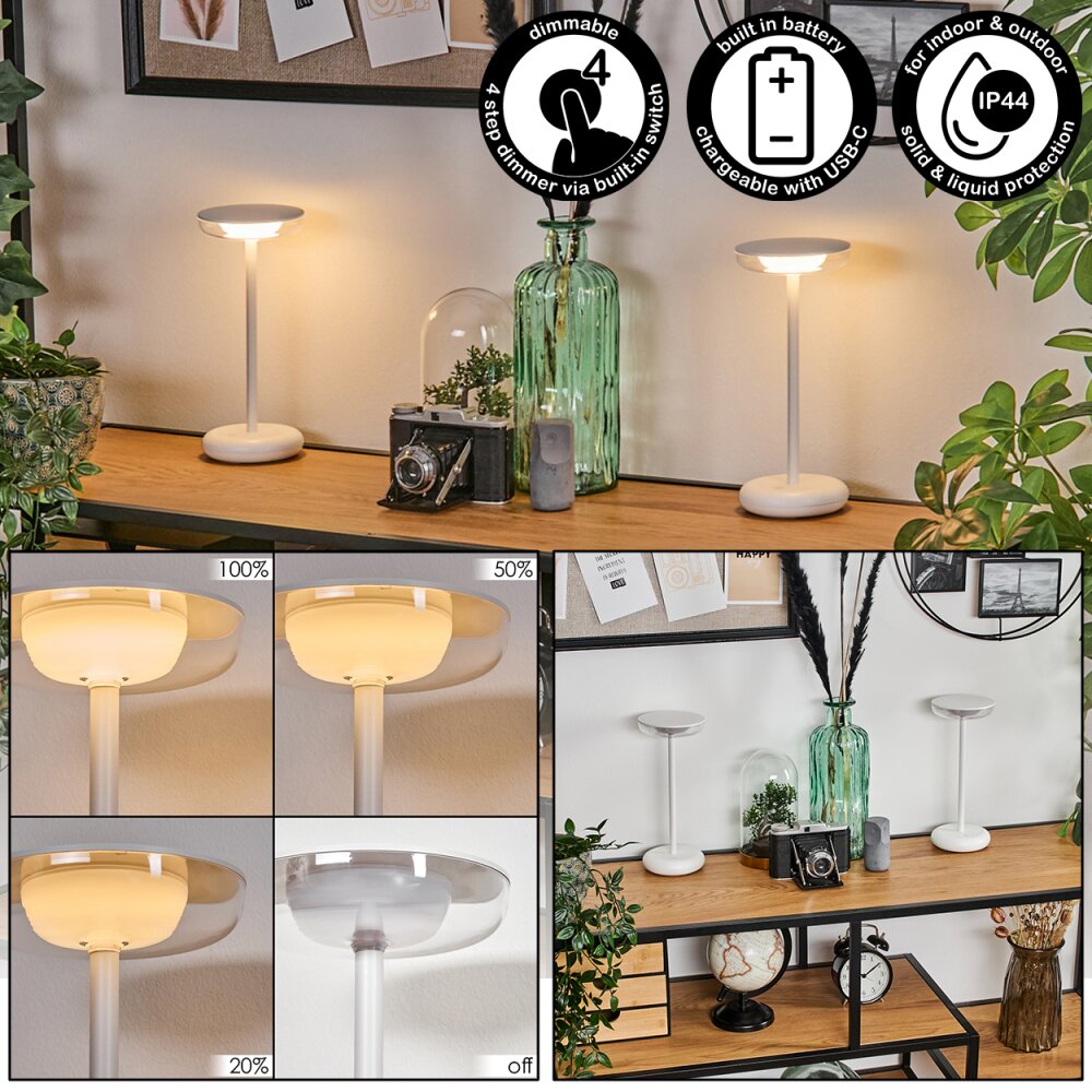 Baigorrita Lampe de table d'extérieur, Lampe à poser LED Blanc, 1 lumière main product photo
