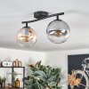 Gastor Plafonnier, Boule lumineuse Ambre, Clair, Fumé, 2 lumières