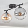 Gastor Plafonnier, Boule lumineuse Ambre, Clair, Fumé, 2 lumières