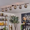 Gastor Plafonnier, Boule lumineuse Chrome, Fumé, 6 lumières