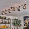 Gastor Plafonnier, Boule lumineuse Chrome, Fumé, 6 lumières