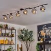 Gastor Plafonnier, Boule lumineuse Chrome, Clair, Fumé, 6 lumières