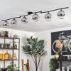 Gastor Plafonnier, Boule lumineuse Chrome, Clair, Fumé, 6 lumières