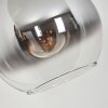 Koyoto Boule lumineuse, Lampadaire, Lampadaires arc Chrome, Clair, Fumé, 1 lumière