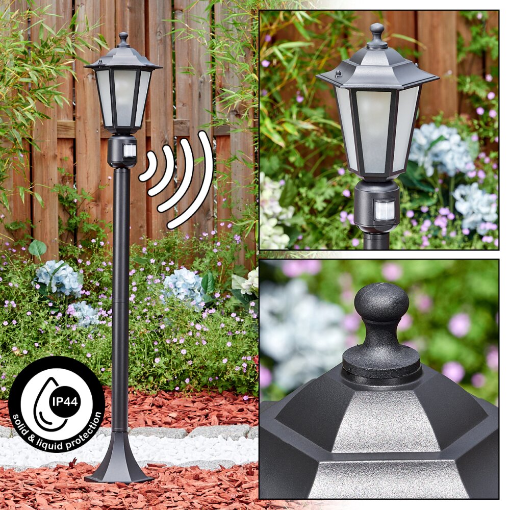 Loria Luminaire extérieur, Eclairage de chemin Noir, 1 lumière, Détecteur de mouvement main product photo