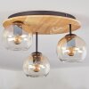 Koyoto Plafonnier, Boule lumineuse Écru, Noir, 3 lumières