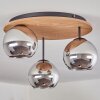 Koyoto Plafonnier, Boule lumineuse Écru, Noir, 3 lumières
