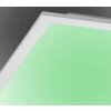 Plafonnier Leuchten-Direkt FLAT LED Blanc, 1 lumière, Télécommandes, Changeur de couleurs