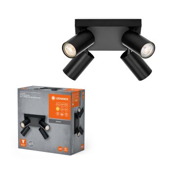 Spot Plafonnier, Spot de plafond Luminaires Ledvance LED Noir, 4 lumières