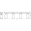 Spot Plafonnier, Spot de plafond Luminaires Ledvance LED Noir, 4 lumières