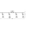 Spot Plafonnier, Spot de plafond Luminaires Ledvance LED Blanc, 4 lumières
