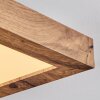 Salmi Plafonnier, Panel LED Couleur bois, Noir, 1 lumière