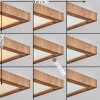 Salmi LED Couleur bois, Noir, 1 lumière, Télécommandes