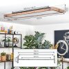 Salmi LED Couleur bois, Noir, 1 lumière, Télécommandes