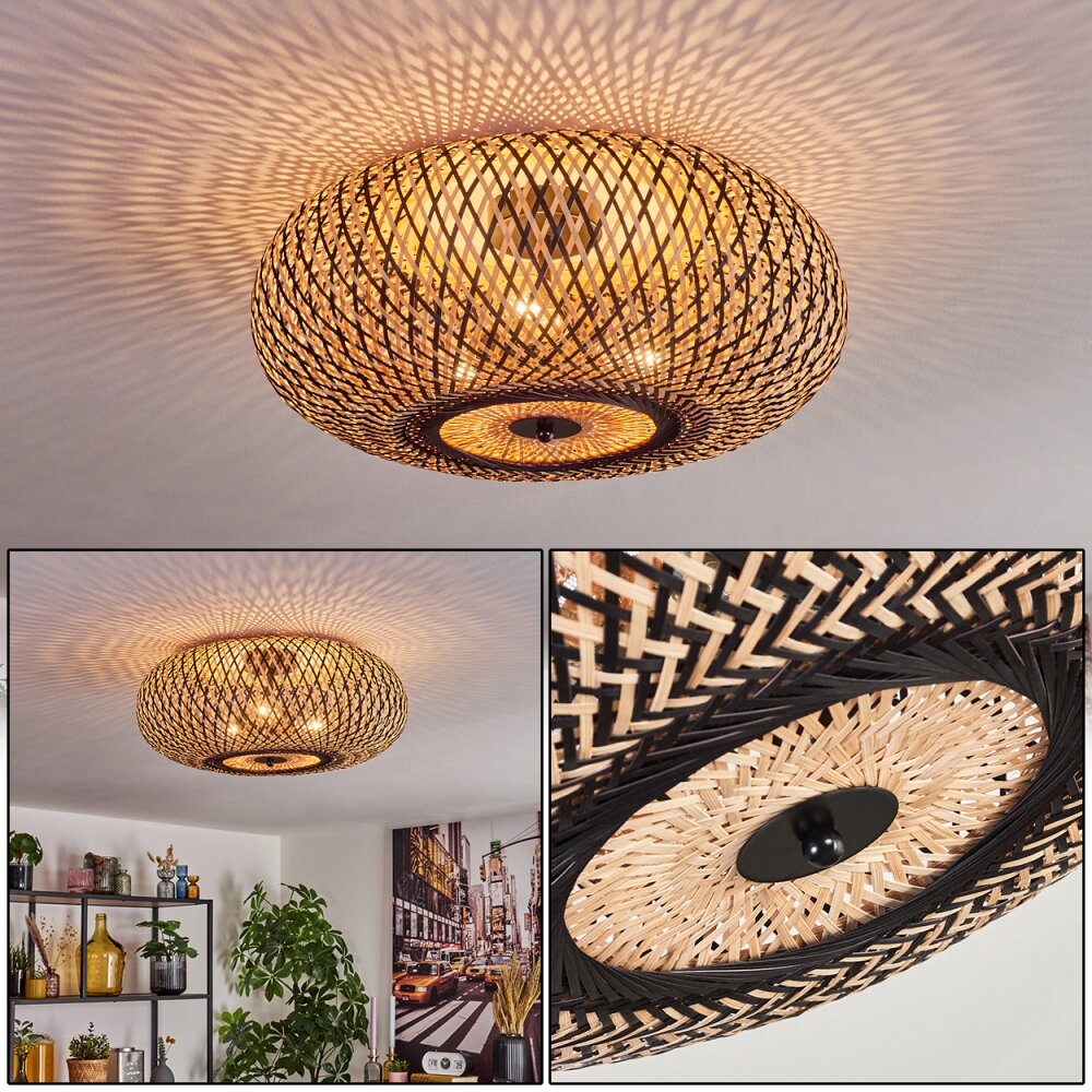 Bauro Plafonnier Noir, 3 lumières main product photo
