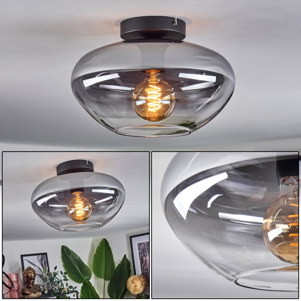 Mertola Plafonnier Clair, Fumé, 1 lumière main product photo