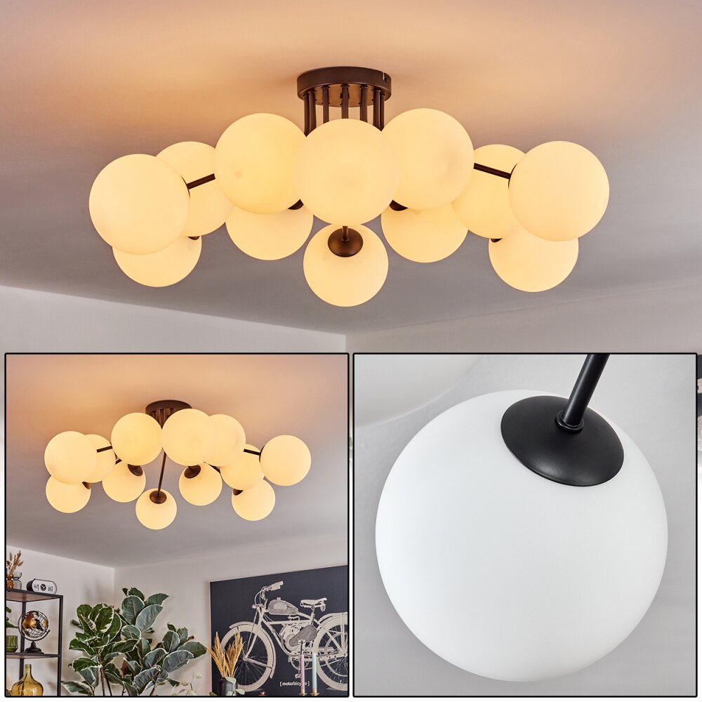 Gastor Plafonnier, Boule lumineuse Blanc, 12 lumières main product photo