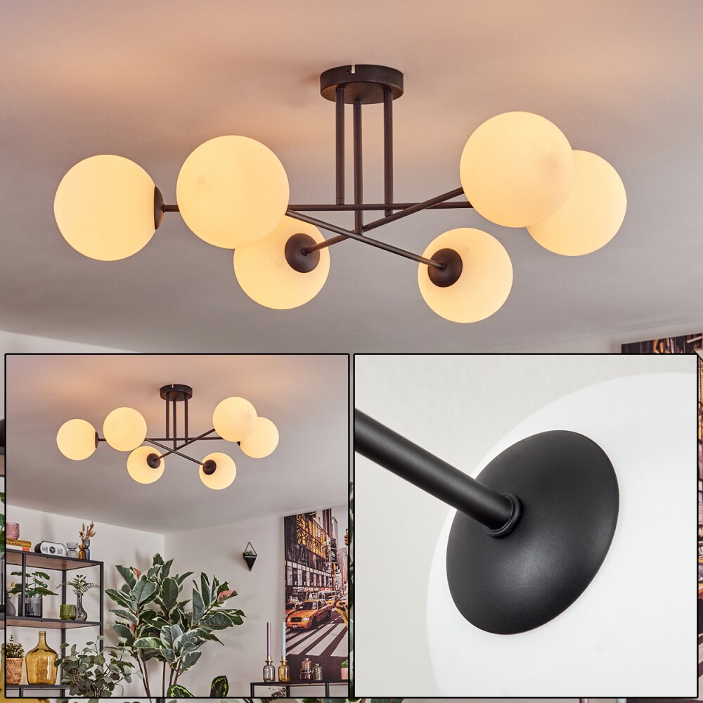 Gastor Plafonnier, Boule lumineuse Blanc, 6 lumières main product photo