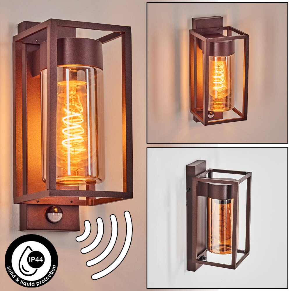 Boucinho Lampe murale d´extérieur Rouille, 1 lumière, Détecteur de mouvement main product photo