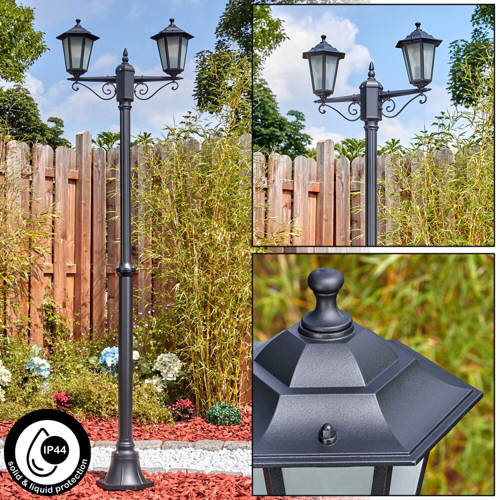 Loria Luminaire extérieur, Réverbère, Eclairage de chemin Noir, 2 lumières main product photo