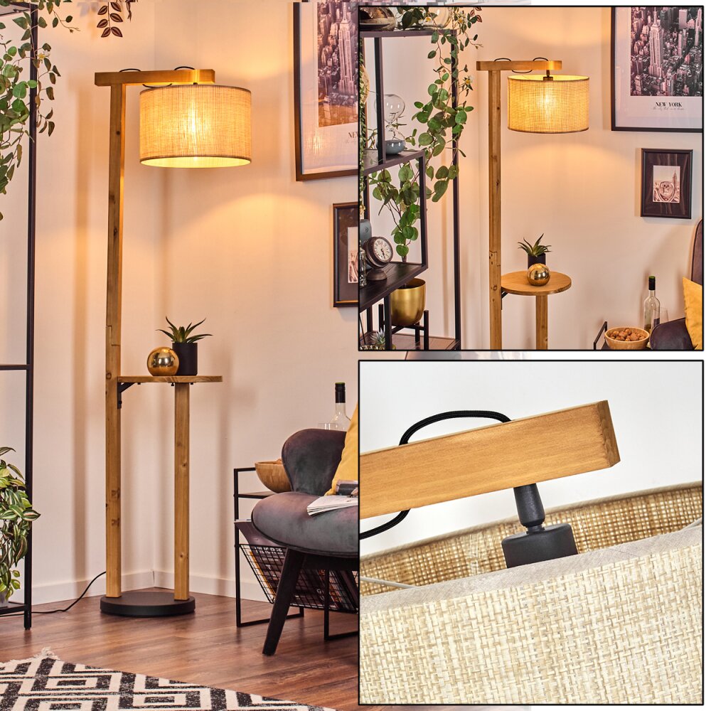 Sabadim Lampadaire Écru, Noir, 1 lumière main product photo