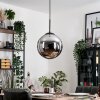 Gastor Suspension, Boule lumineuse Chrome, Fumé, 1 lumière