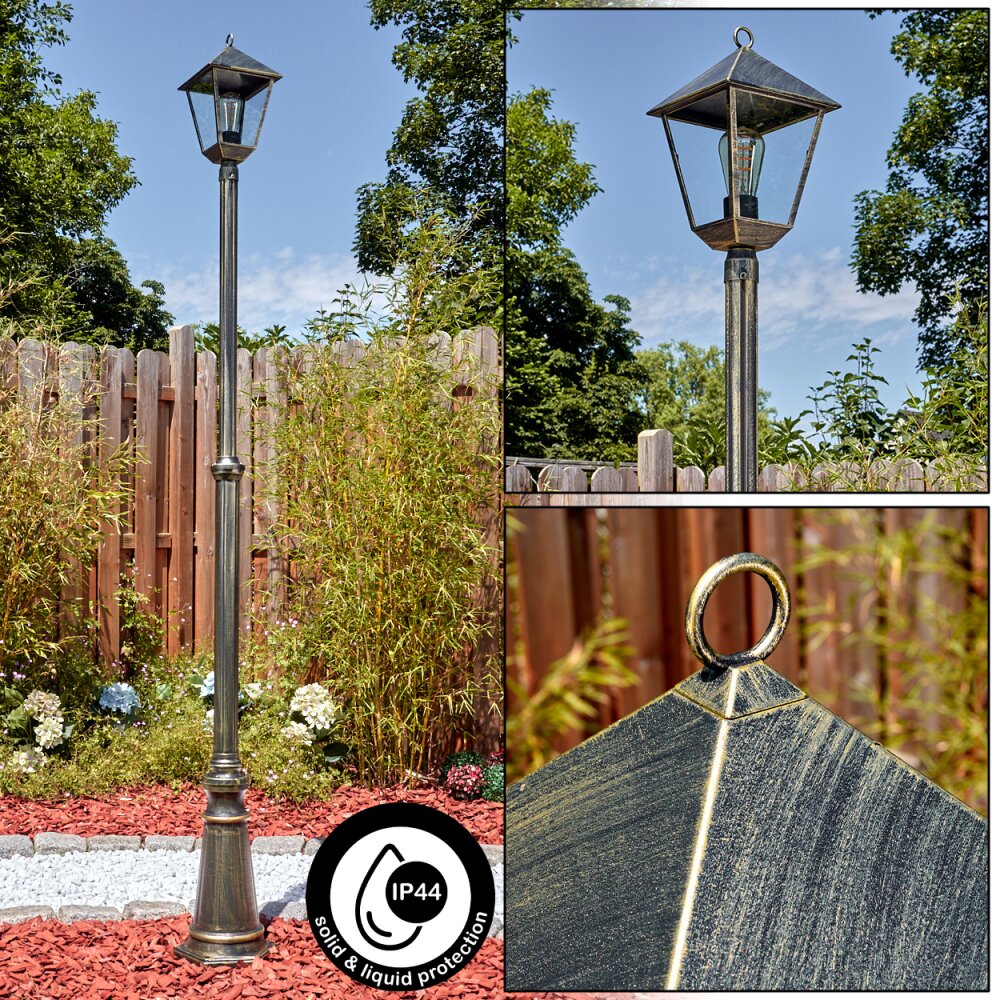 Anfei Luminaire extérieur, Réverbère, Eclairage de chemin Or, Noir, 1 lumière main product photo