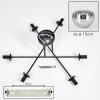 Gastor Plafonnier, Boule lumineuse 80 cm Chrome, Clair, Fumé, 6 lumières