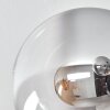 Gastor Plafonnier, Boule lumineuse 80 cm Chrome, Clair, Fumé, 6 lumières