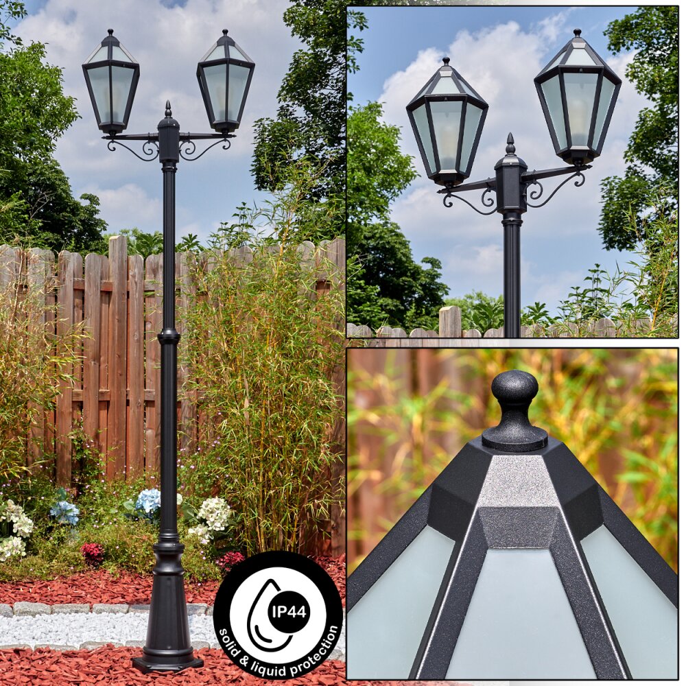 Falfosa Luminaire extérieur, Réverbère, Eclairage de chemin Noir, 2 lumières main product photo