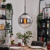 Gastor Suspension, Boule lumineuse 30 cm Chrome, Clair, Fumé, 1 lumière