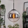 Gastor Suspension, Boule lumineuse 30 cm Chrome, Clair, Fumé, 1 lumière