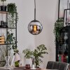 Gastor Suspension, Boule lumineuse 20 cm Chrome, Fumé, 1 lumière