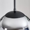 Gastor Suspension, Boule lumineuse 25 cm Chrome, Fumé, 1 lumière