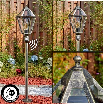 Falfosa Luminaire extérieur, Eclairage de chemin Or, Noir, 1 lumière, Détecteur de mouvement