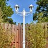Loria Luminaire extérieur, Réverbère, Eclairage de chemin Blanc, 2 lumières