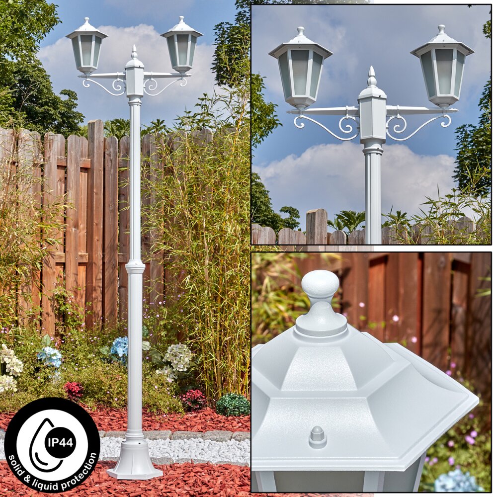 Loria Luminaire extérieur, Réverbère, Eclairage de chemin Blanc, 2 lumières main product photo