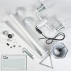 Loria Luminaire extérieur, Réverbère, Eclairage de chemin Blanc, 2 lumières